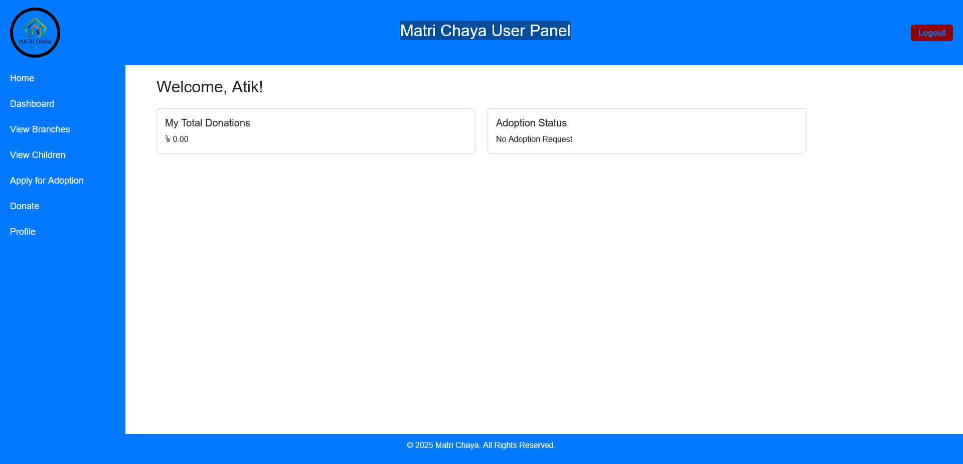 OMS User Panel